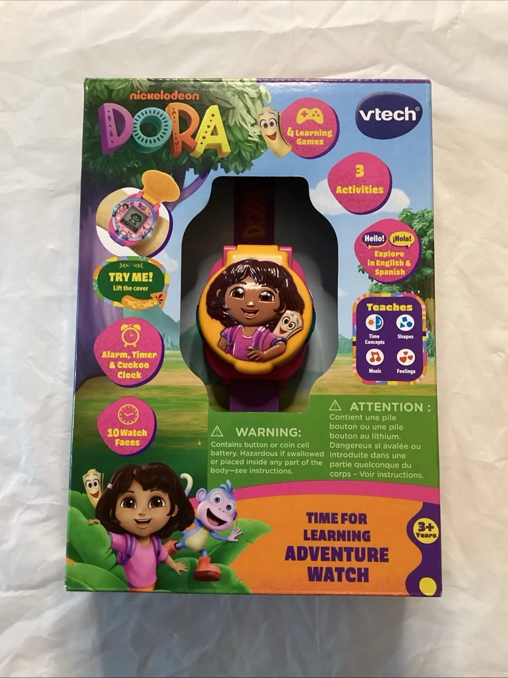 Nickelodeon Dora Adventure Learning Watch - Purple and Yellow
